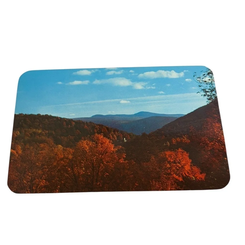 Catskill Mountain Vacationlands Postcard Beautiful View Pine Hill NY Vintage